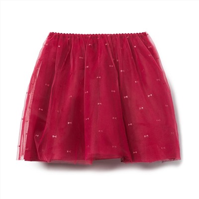 SHIMMER BOW TULLE SKIRT