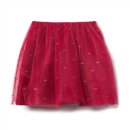 SHIMMER BOW TULLE SKIRT