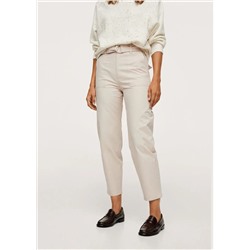 Pantalón tiro alto cinturón -  Mujer | MANGO OUTLET Melilla