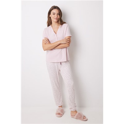 Pantalón largo skinny súper soft flores