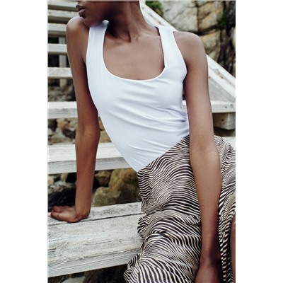 POLYAMIDE TOP WITH WIDE STRAPS