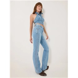 Women's High Rise Double Side Seam Bootcut Jean