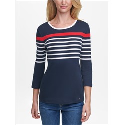 TOMMY HILFIGER ESSENTIAL LONG-SLEEVE STRIPE TOP