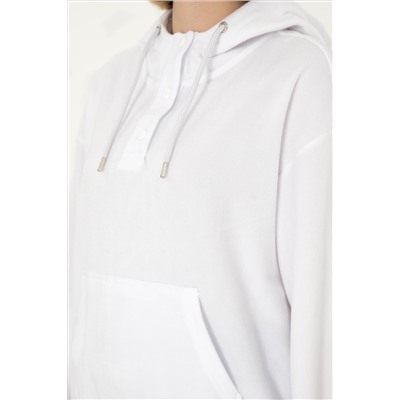 Kadın Beyaz Sweatshirt