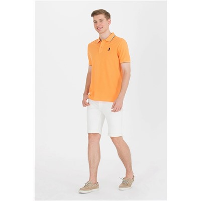 Erkek Turuncu Basic Polo Yaka Tişört