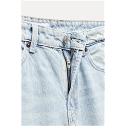 LOW-RISE BAGGY DENIM BERMUDA SHORTS