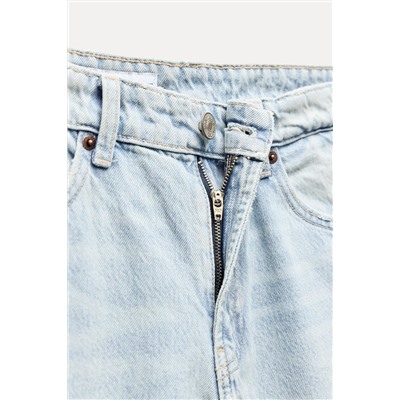 LOW-RISE BAGGY DENIM BERMUDA SHORTS
