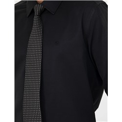 Siyah Slim Fit Uzun Kollu Basic Gömlek