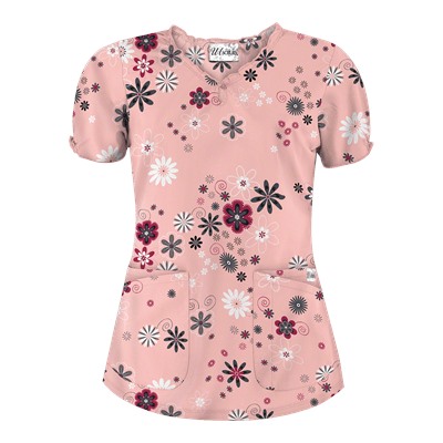 UA Botanical Beauty Pink Me Scrub Top