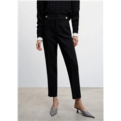 Pantalón recto botones -  Mujer | MANGO OUTLET Melilla