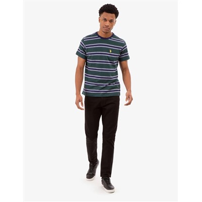 BIRDSEYE STRIPE JERSEY T-SHIRT