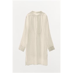 LIMITED EDITION CREASED-EFFECT LINEN BLEND SHIRT