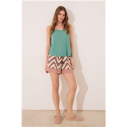 Pantalón corto viscosa estampado tribal