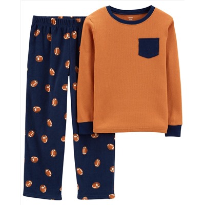 2-Piece Helicopter Cotton & Fleece PJs
