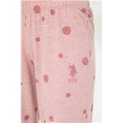 Kadın Pembe Melanj Pijama Takımı