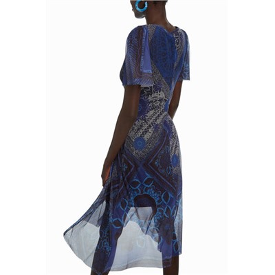 Vestido evasé doble capa
