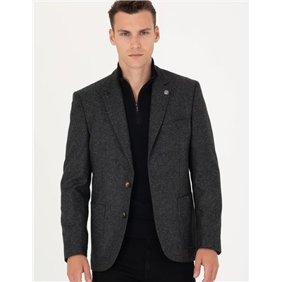 Antrasit Slim Fit Ceket