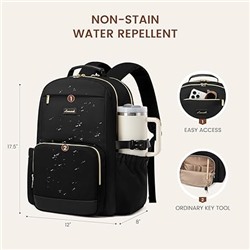 LOVEVOOK Laptop Backpack for Women with Pouch Pocket for Large Capacity Cup,15.6 Inch Laptop Computer Bag Travel Backpack Purse,Waterproof Work Business Backpack College Teacher Bags,Dark Blue