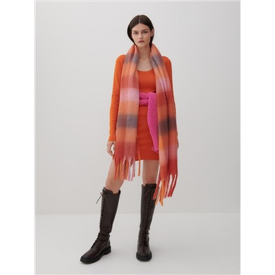 Strickkleid mit Gestreifter Struktur
