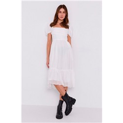 Vestido avolantado Blanco