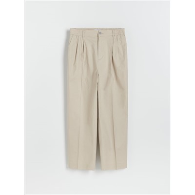Hose im Wide-Leg-Stil mit hohem Leinenanteil