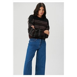 MaviBordo Kazak Crop / Kısa Kesim 1710367-85886