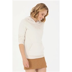 Kadın Taş Kapüşonlu Basic Sweatshirt