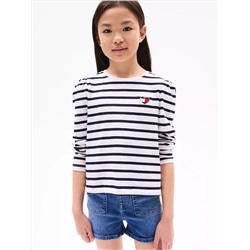 Kids' Stripe Puff-Shoulder T-Shirt