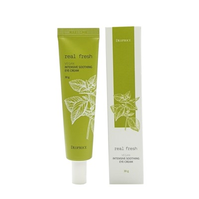 DEOPROCE REAL FRESH VEGAN INTENSIVE SOOTHING EYE CREAM Интенсивный успокаивающий крем для кожи вокруг глаз 30г