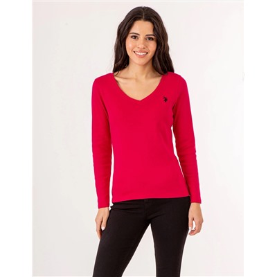 LONG SLEEVE V-NECK T-SHIRT