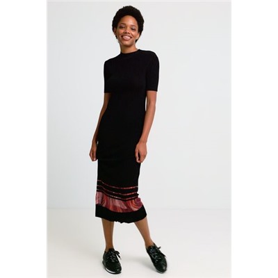 Vestido midi plisado