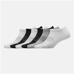 Flat Knit No Show Socks 6 Pack