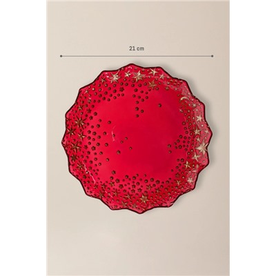 Alisse Pasta Tabağı  - 21 cm - Kırmızı