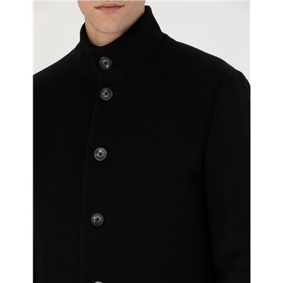 Siyah Slim Fit Palto