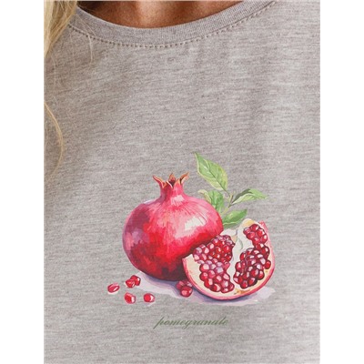 Свободная футболка с принтом из премиального хлопка с эастаном