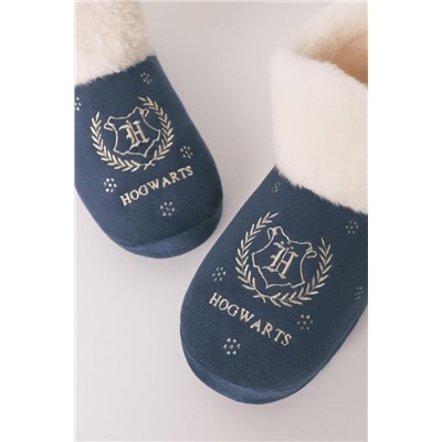 Zapatillas casa bota azul "Hogwarts"  lurex