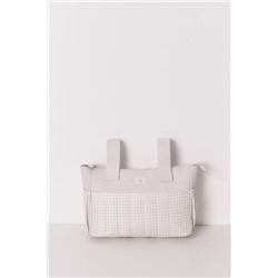 Neceser mediano "maternity" cuadros vichy gris