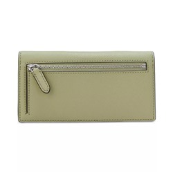 Lauren Ralph Lauren Crosshatch Leather Slim Snapped-Closure Wallet