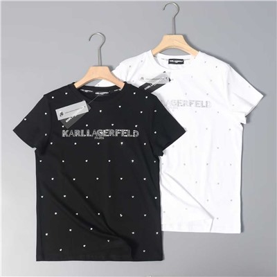 Женская футболка со стразами  KARL LAGERFEL*D ОРИГИНАЛ! 😎