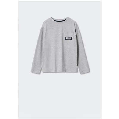 Camiseta manga larga mensaje -  Niño | MANGO OUTLET España