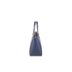 Bolso de piel Parl Azul marino y topo