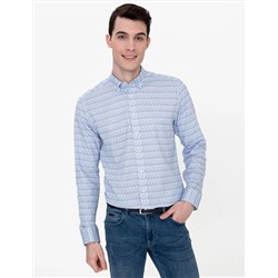 Mavi Slim Fit Uzun Kollu Gömlek