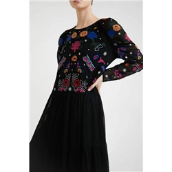 Vestido midi tul