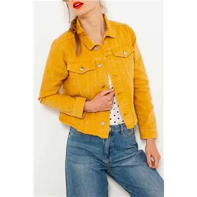 Chaqueta corta vaquera Amarillo