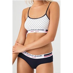 U.S. Polo Assn. Kadın Beyaz Büstiyer Slip Takım OX66252
