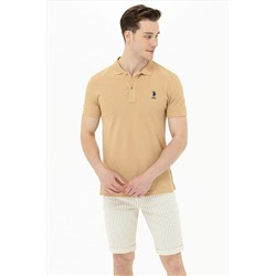 Erkek Camel Basic Polo Yaka Tişört