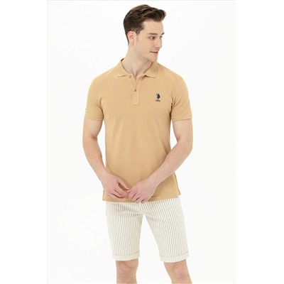 Erkek Camel Basic Polo Yaka Tişört