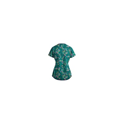 UA Pretty Persian Rain Forest Print Scrub Top