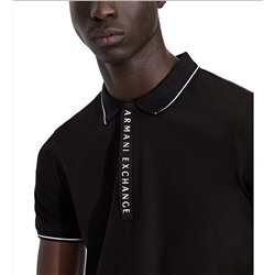 A|X Armani Exchange Men's Tipped Logo Placket Polo Shirt