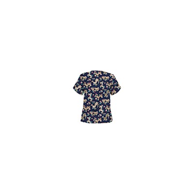 UA Frolic In The Flowers Navy Print Scrub Top